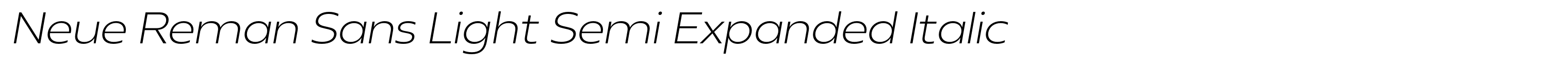 Neue Reman Sans Light Semi Expanded Italic